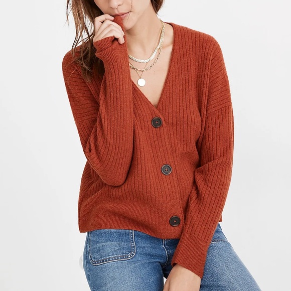 Madewell Cameron Ribbed Cardigan Sweater - Picture 2 of 3